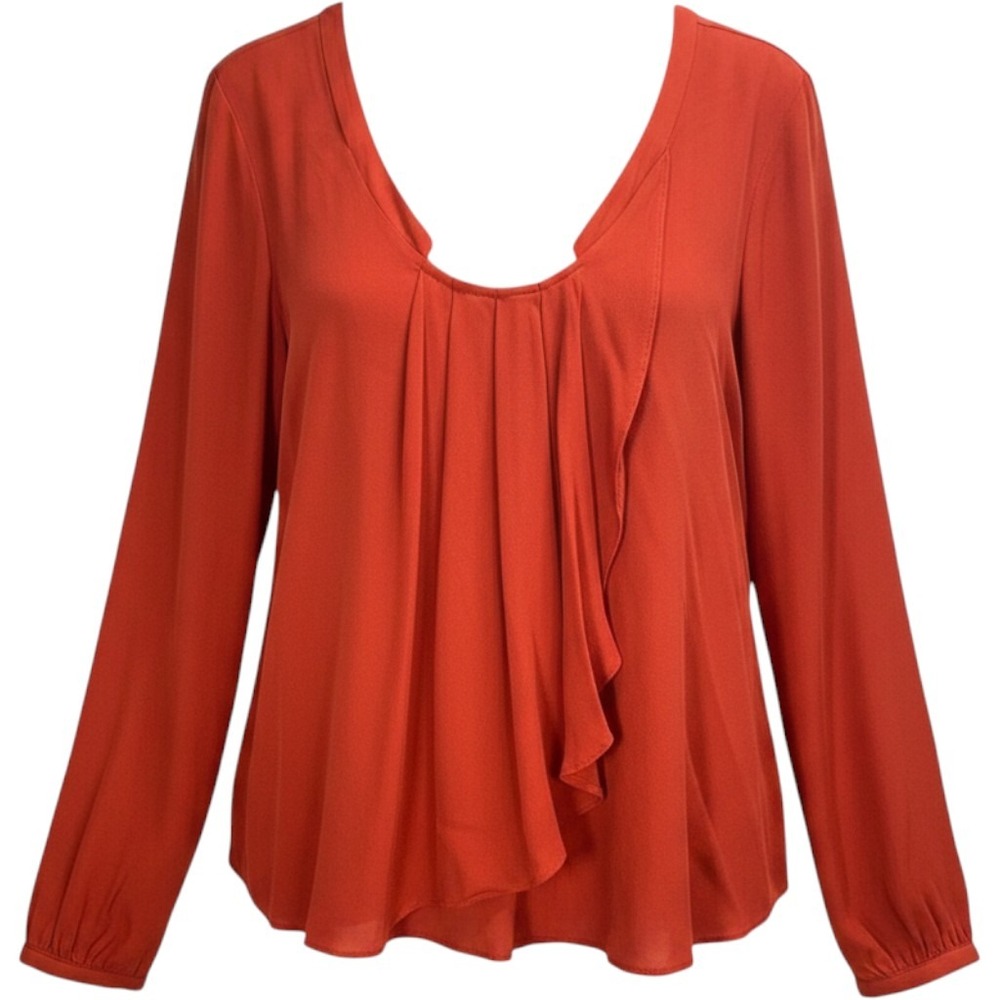 The Addison Story Silk Shirt Small Anthropologie Chic Luxe Minimalist Office